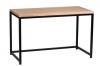 Biurko Hooper 120x60cm czarne profil 30m blat lakierowany dąb naturalny