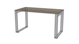 Biurko Diamond, stelaż metalowy, dostępne wymiary: 120, 140, 160x70x76