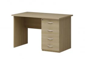 Biurko  (nogi płycinowe, kontener z zamkiem centralnym), 120x70x75h