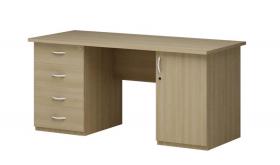 Biurko  (kontener z zamkiem centralnym), 160x70x75h